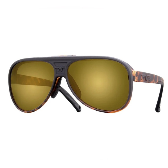 Pit Viper Lift-Offs The Peninsula Aviator Sunglasses Black Tortoise Shell Men’s - Picture 1 of 11